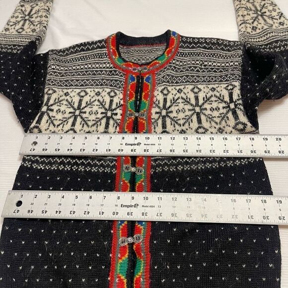 Vintage Nordic Wool Mohair Sweater Cardigan Size M/L/XL See Measurements - Picture 5 of 12